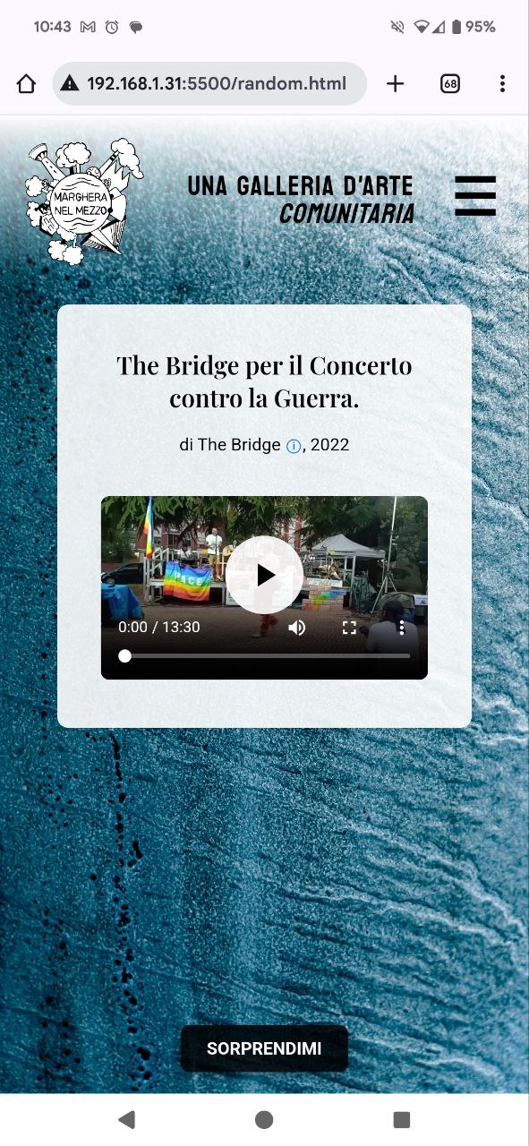 Screenshot 4/6 of the digital gallery - one gallery artwork, a video